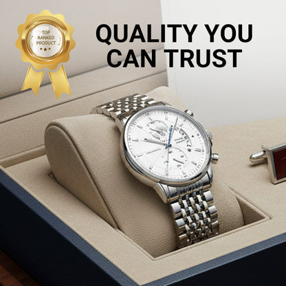 ⏳Time-Limited Special⏰Men's watch with globe motif in maritime style