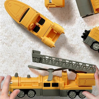 🚁Magnetic Transform Engineering Car Assembled Toys