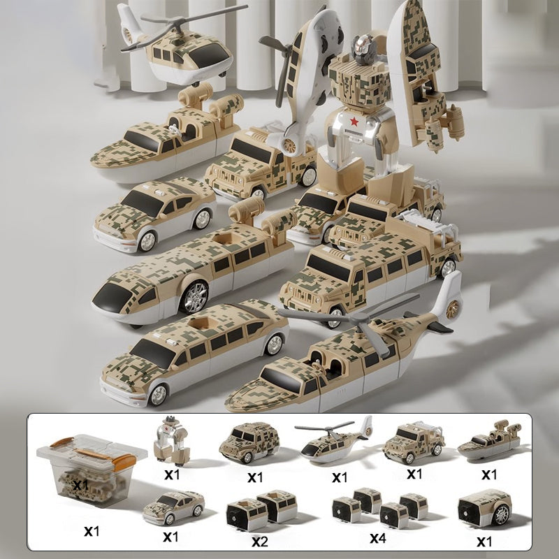 🚁Magnetic Transform Engineering Car Assembled Toys
