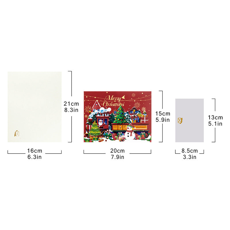 3D Pop-Up Christmas Card with Light & Music