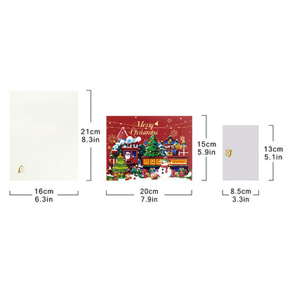 3D Pop-Up Christmas Card with Light & Music