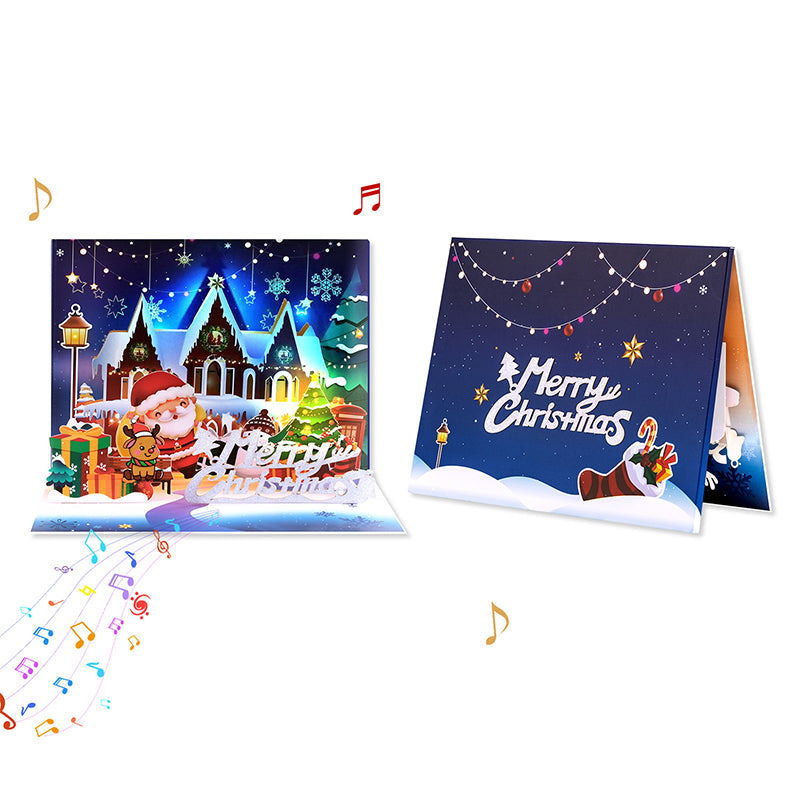 3D Pop-Up Christmas Card with Light & Music
