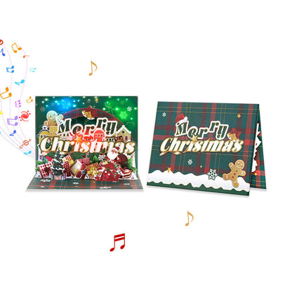 3D Pop-Up Christmas Card with Light & Music