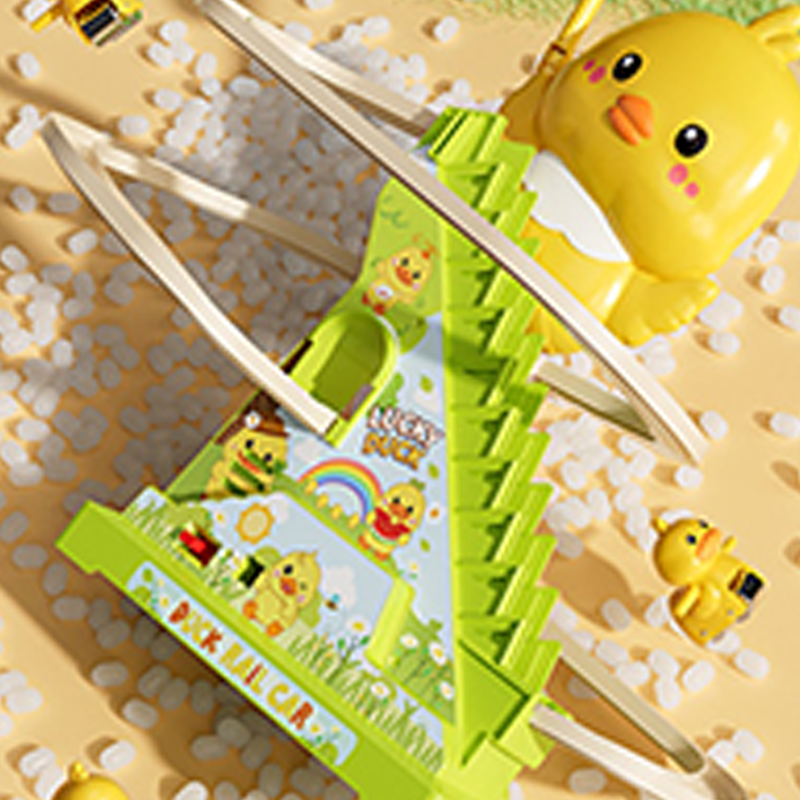 Electric Duck Climbing Stairs Track Toy