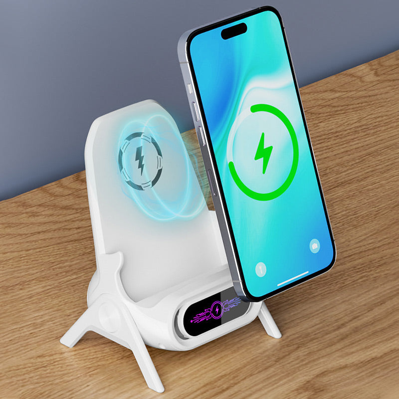 ⚡Wireless Fast Charger Phone Stand | Year-End Mega Upgrade Launch | Qi-Certified for Phone & Earbuds, Adjustable Viewing Angle | All-in-One Desk Organizer 🚀✨