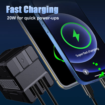 2-Port Retractable Fast Charger