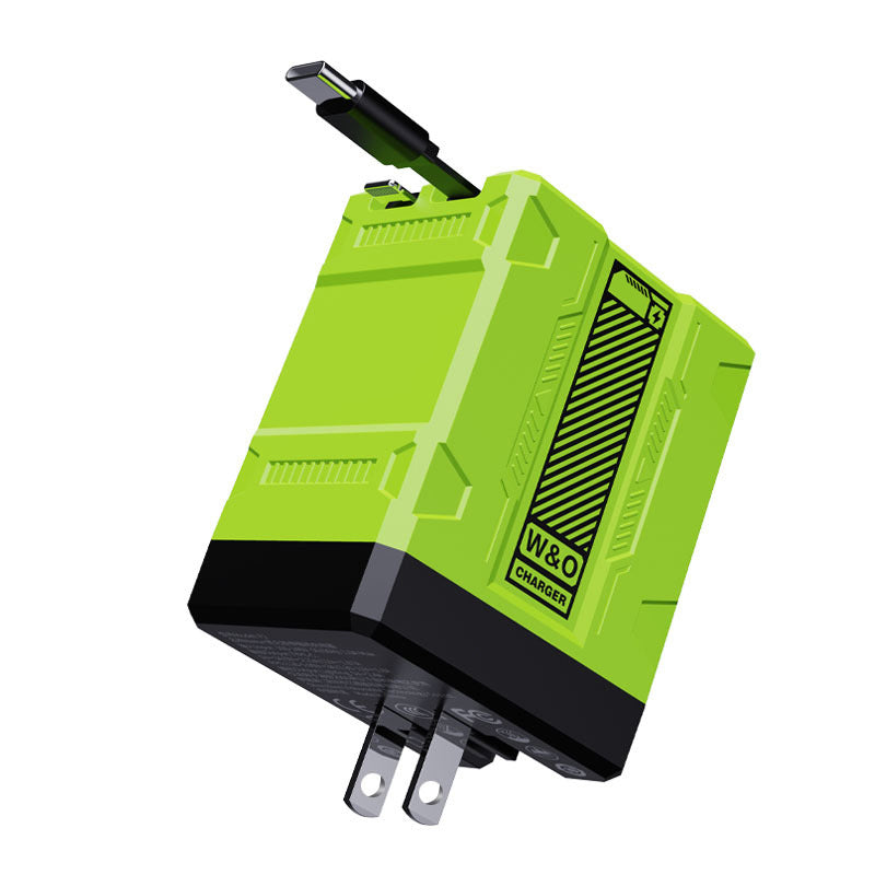 2-Port Retractable Fast Charger
