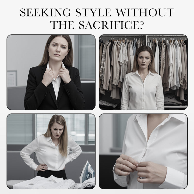 Asymmetric High-Neck Two-Piece Suit Set