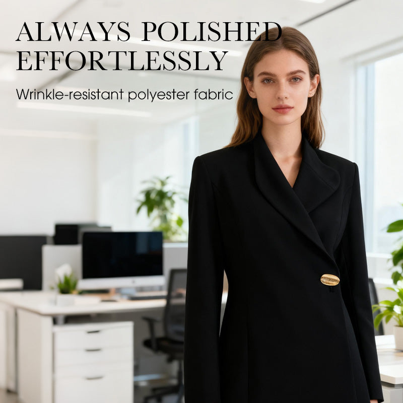 Asymmetric High-Neck Two-Piece Suit Set