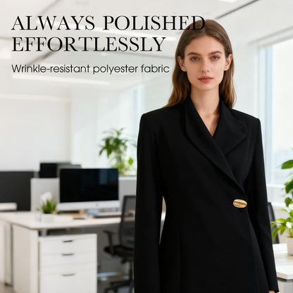 Asymmetric High-Neck Two-Piece Suit Set