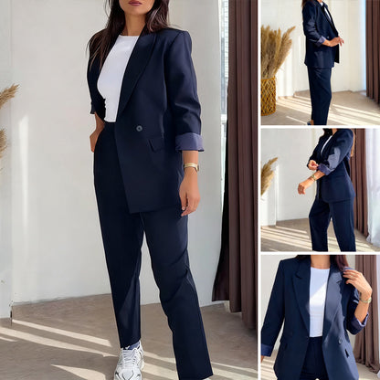 🖤🤍Black Friday Sale🤍🖤 Classic Women's 2-Piece Blazer Set – Ready-to-Wear & Figure-Flattering, Easy to Style!