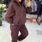 Women's Oversized Half-Zip Tracksuit Set