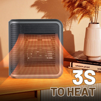 800W Wall Outlet Space Heater with Adjustable Thermostat and Timer