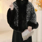 Women's Elegant Faux Fur Sequined Shawl Wrap