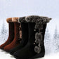 Women's Mid-Calf Snow Boots with Plush Trim