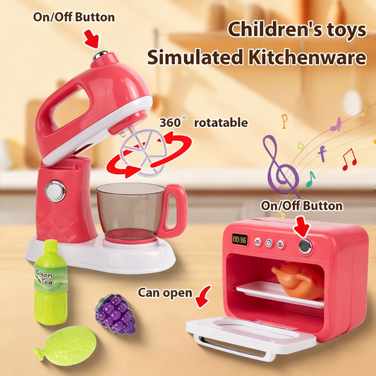 Kids Pretend Play Kitchen Appliance Toy Set