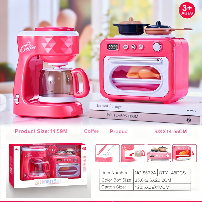 Kids Pretend Play Kitchen Appliance Toy Set