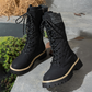 Women's Quilted Mid-Calf Winter Boots with Side Zipper