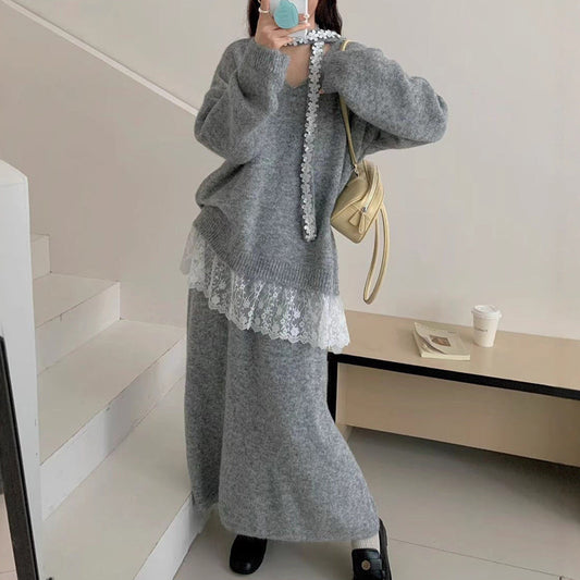 Women's Knit Sweater & Skirt 2-Piece Set