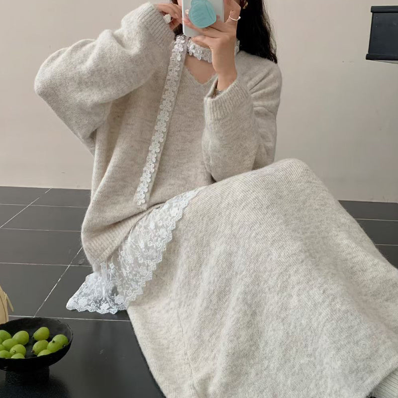 Women's Knit Sweater & Skirt 2-Piece Set