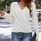 🔥Hot Sale 50% OFF!!⚡Women's Elegant Casual V-Neck Knit Top