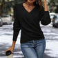 🔥Hot Sale 50% OFF!!⚡Women's Elegant Casual V-Neck Knit Top