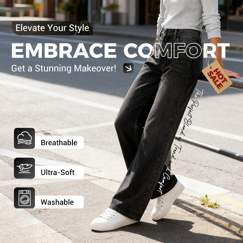 Relaxed Fit High-Waist Wide-Leg Jeans