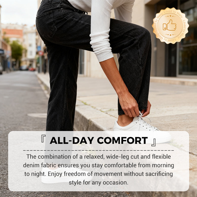 Relaxed Fit High-Waist Wide-Leg Jeans