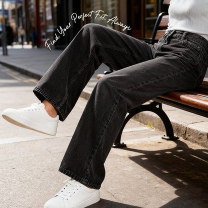 Relaxed Fit High-Waist Wide-Leg Jeans