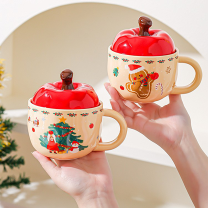 🎁The best Christmas gift ✨ Cute Apple-Shaped Ceramic Mug Set