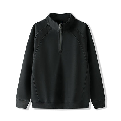 Men's Plus-Size Quarter-Zip Pullover Sweatshirt