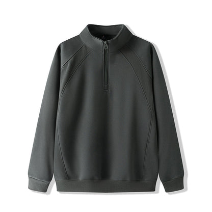 Men's Plus-Size Quarter-Zip Pullover Sweatshirt