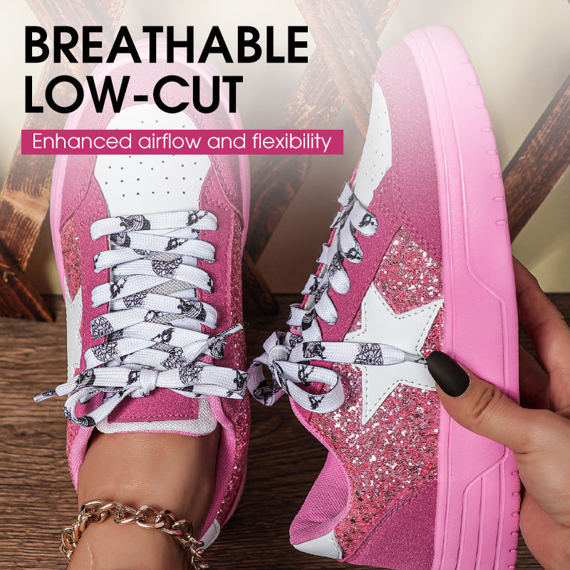 Women's Vintage Glitter Fashion Casual Sneakers