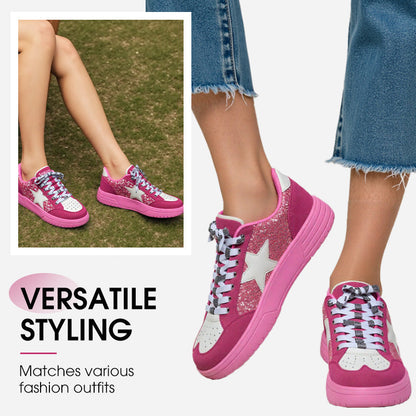 Women's Vintage Glitter Fashion Casual Sneakers