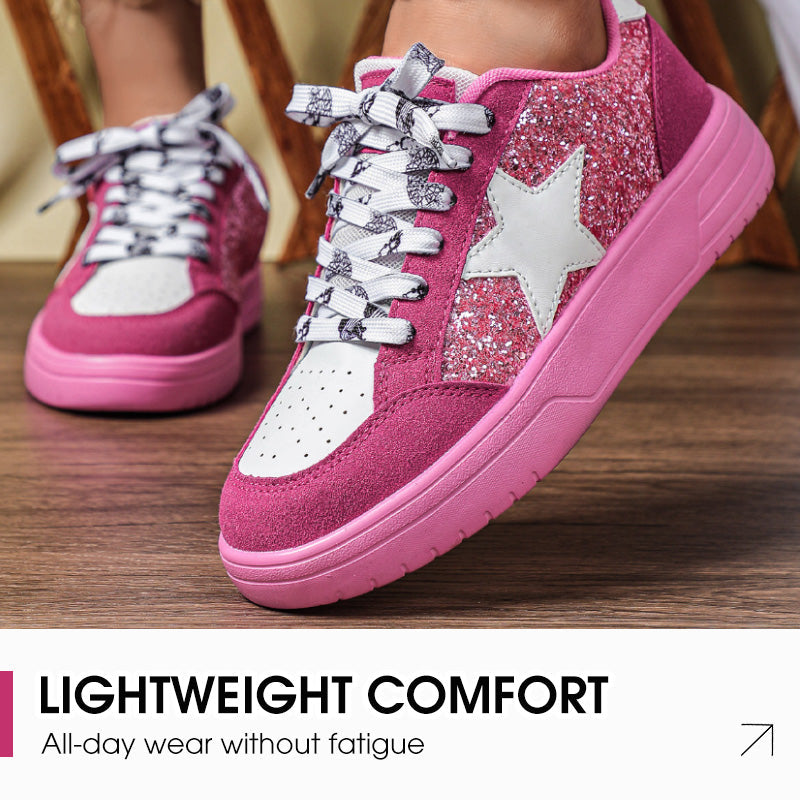 Women's Vintage Glitter Fashion Casual Sneakers