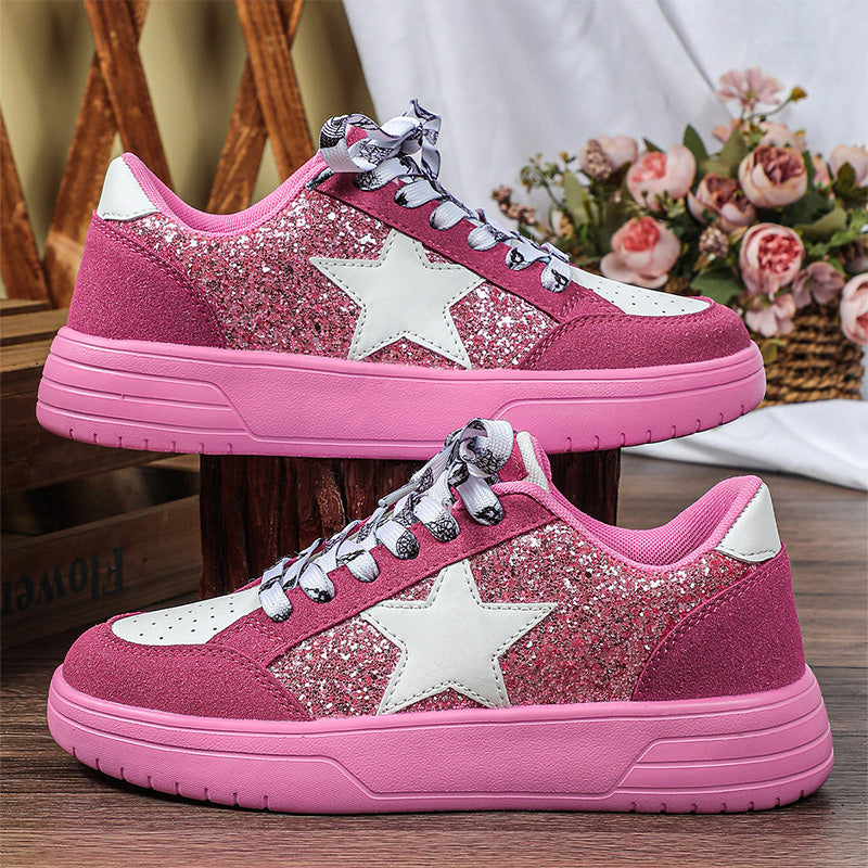 Women's Vintage Glitter Fashion Casual Sneakers