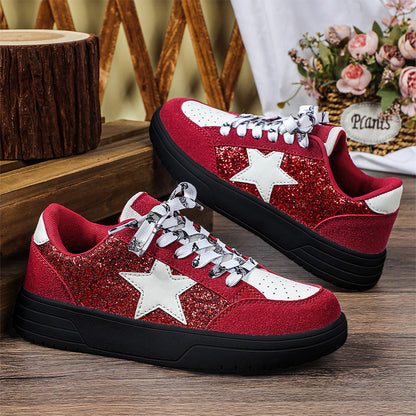 Women's Vintage Glitter Fashion Casual Sneakers