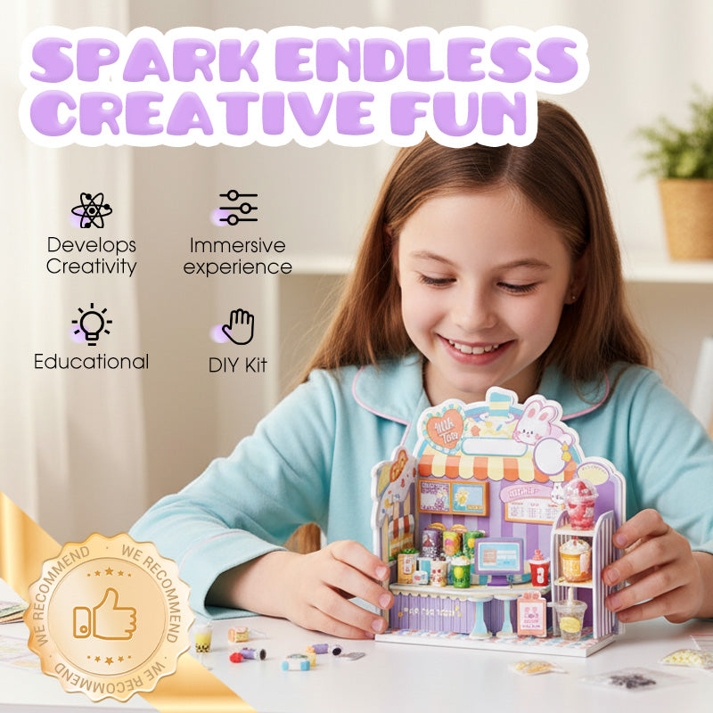 DIY Miniature Boba Shop Playset