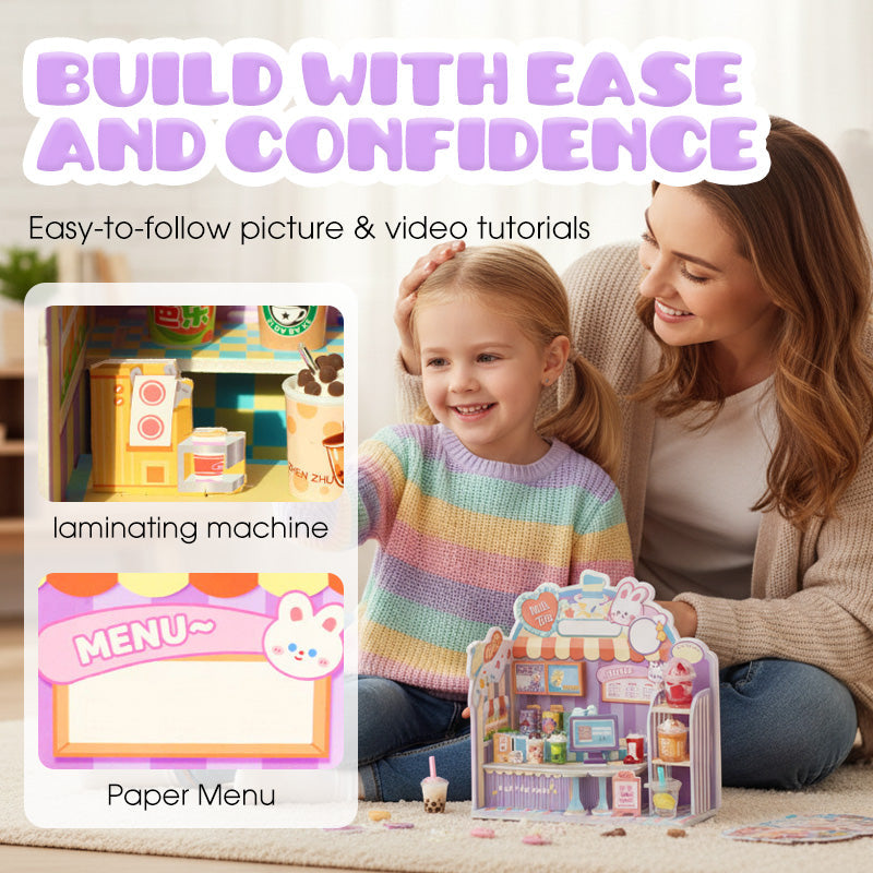 DIY Miniature Boba Shop Playset