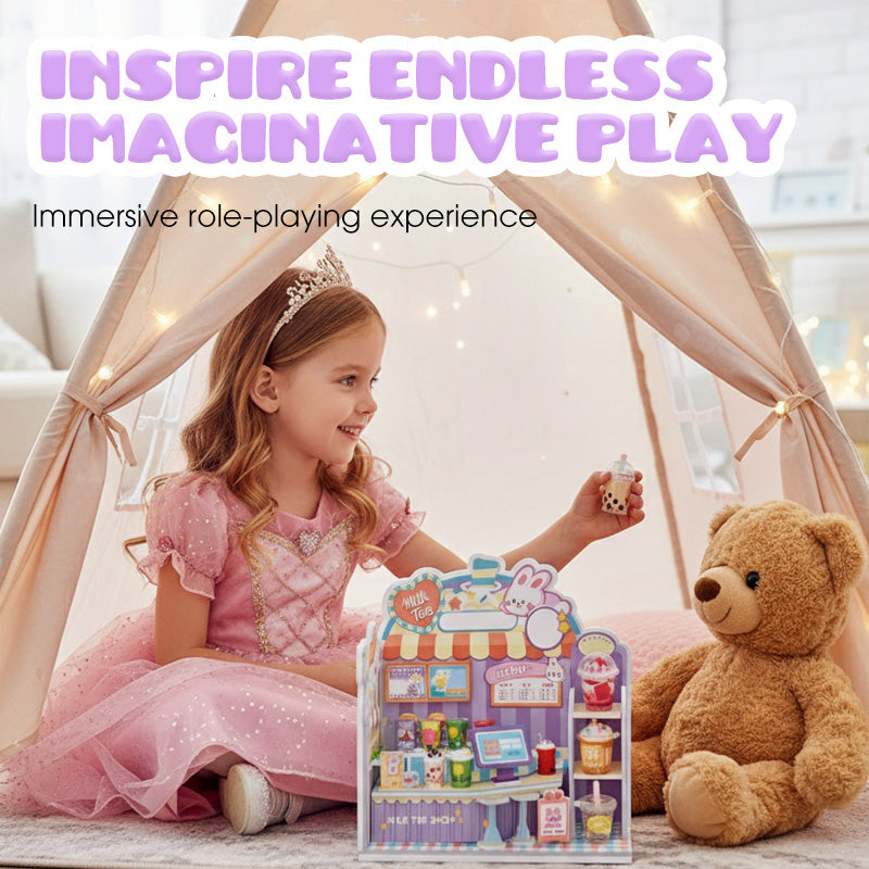 DIY Miniature Boba Shop Playset