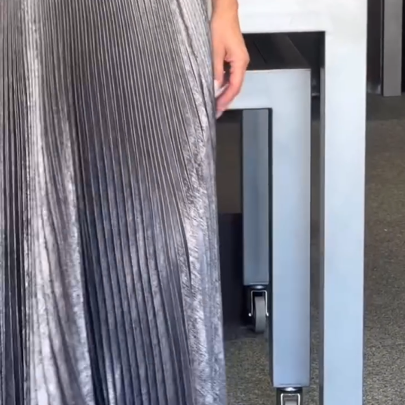 Elegant Knit Sweater & Metallic Pleated Skirt Set