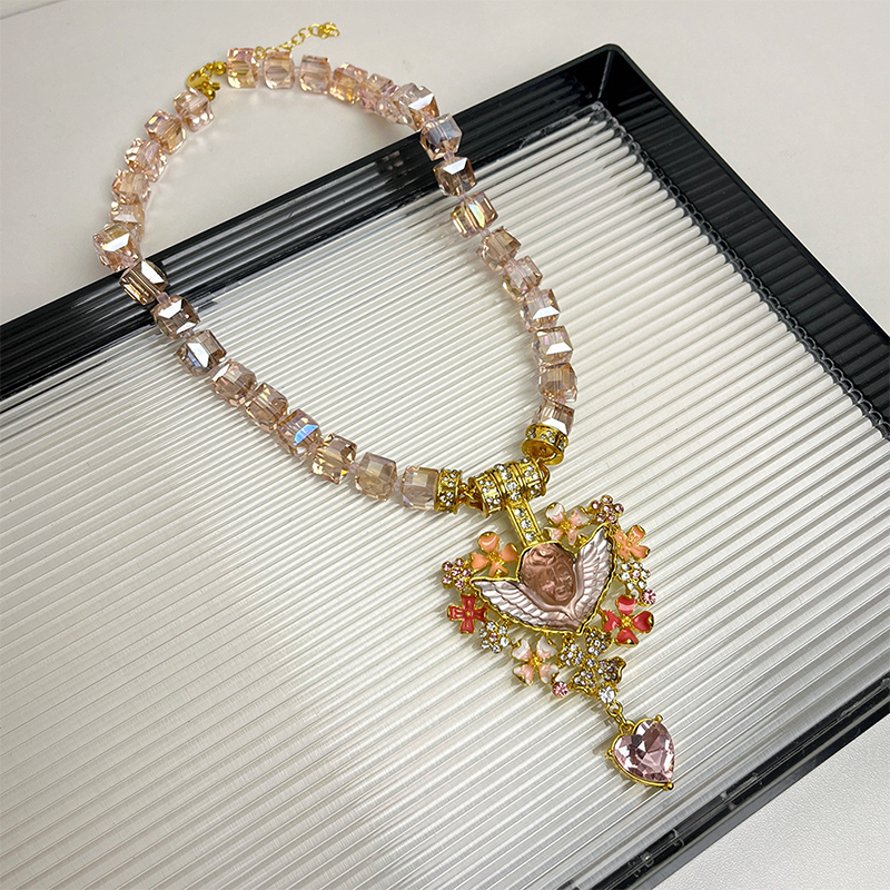 Vintage Celestial Moon & Star Beaded Necklace