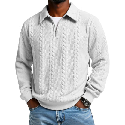 🔥New Arrivals Offer🔥—Men's Casual Half-Zip Cable-Knit Sweater
