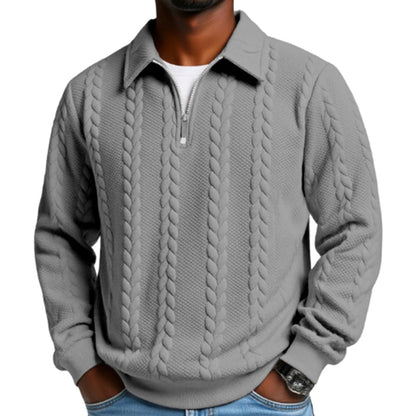 🔥New Arrivals Offer🔥—Men's Casual Half-Zip Cable-Knit Sweater