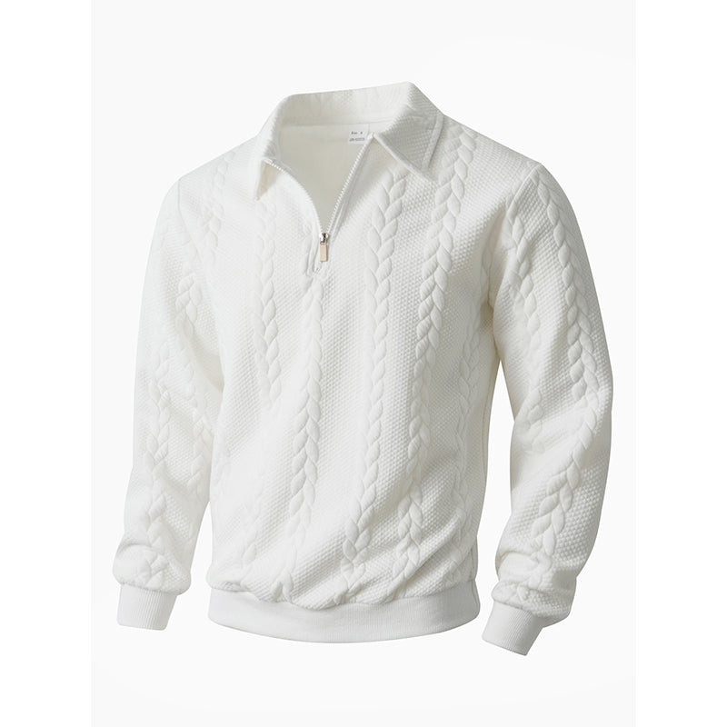 🔥New Arrivals Offer🔥—Men's Casual Half-Zip Cable-Knit Sweater