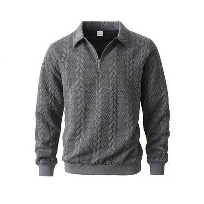 🔥New Arrivals Offer🔥—Men's Casual Half-Zip Cable-Knit Sweater