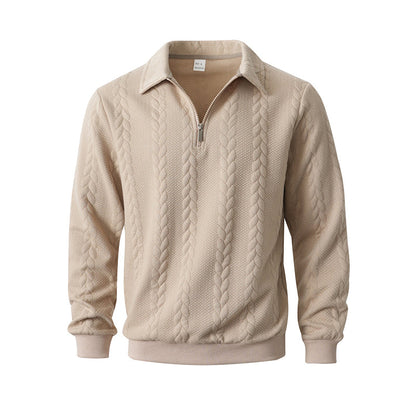 🔥New Arrivals Offer🔥—Men's Casual Half-Zip Cable-Knit Sweater