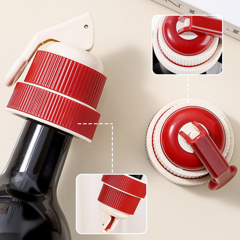 ⏳Limited-time 50% off⏰PRESS WINE STOPPER - Airtight Seal with Date Tracker, Easy to Use and Remove, Keeps Wine Fresh for Days, Ideal for Home and Gifts 🗓️🎁