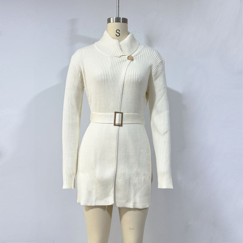 Women's Ribbed Knit Bodycon Sweater Dress