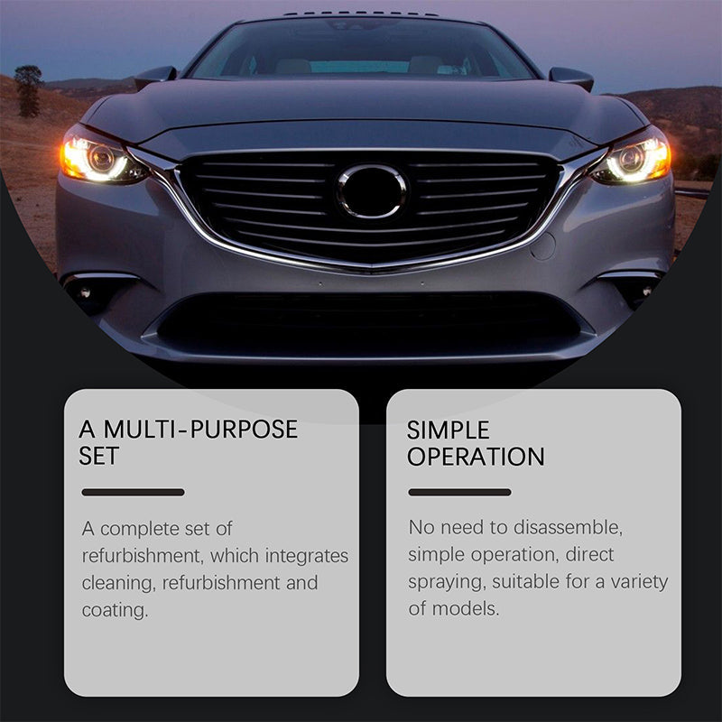 🚘 Automotive Headlamp Restoration Fluid, blurring enhanced crystalline coating refurbisher